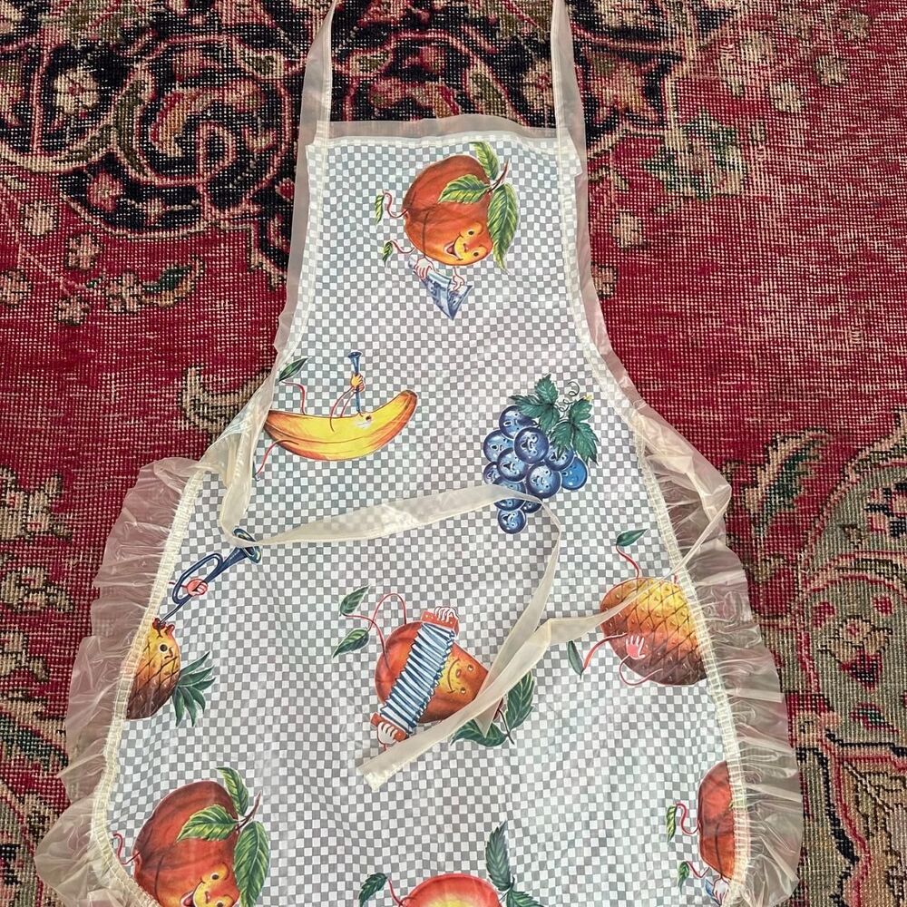 Vintage Plastic Fruit Apron